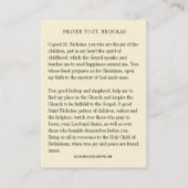 Weihnachten St. Nikolaus. Baby Jesus Fest Day Visitenkarte (Rückseite)