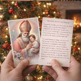 Weihnachten St. Nikolaus. Festtag des Baby Jesus Visitenkarte