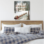 Weihnachten, St. Nikolaus mit Rentier Leinwanddruck (Insitu (Schlafzimmer))