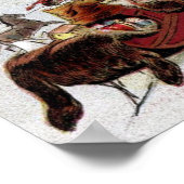 Weihnachten, St. Nikolaus mit Rentier Poster (Ecke)