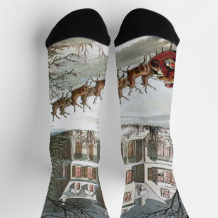Weihnachten, St. Nikolaus mit Rentier Socken