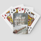 Weihnachten, St. Nikolaus mit Rentier Spielkarten (Rückseite)