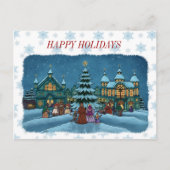 Weihnachten Stadt Postcard verschneiten Rand & Tex (Vorderseite)