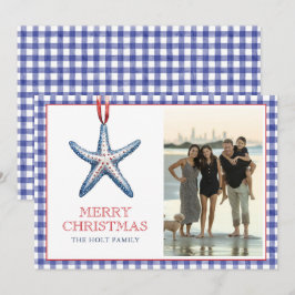 Weihnachten Starfish Ornament Gingham Foto