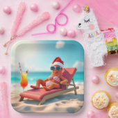 Weihnachten Starfish Sonnenbaden in einem Bikini Pappteller (Party)