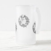 Weihnachten Stein Mattglas Bierglas (VorderseiteRechts)