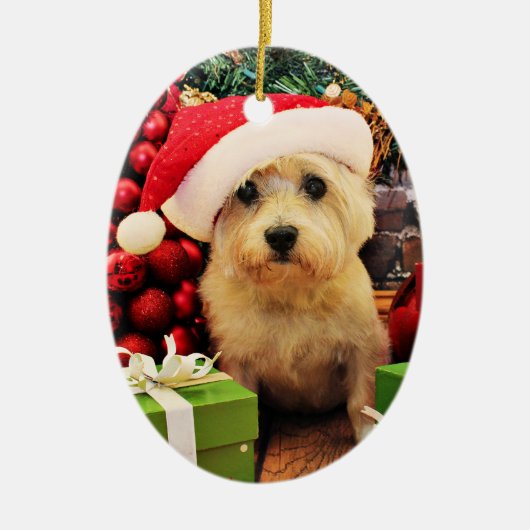 Weihnachten - Steinhaufen Terrier - Roxy Keramik Ornament (Vorne)