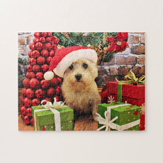 Weihnachten - Steinhaufen Terrier - Roxy Puzzle (Horizontal)