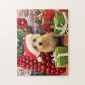 Weihnachten - Steinhaufen Terrier - Roxy Puzzle (Vertikal)
