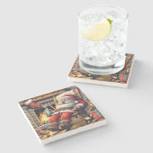 Weihnachten Steinuntersetzer (Seitenansicht)