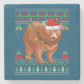 Weihnachten Steinuntersetzer (Vorderseite)