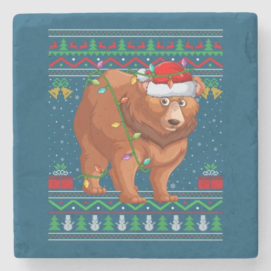 Weihnachten Steinuntersetzer (Vorderseite)