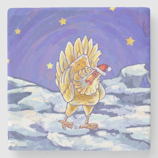 Weihnachten Steinuntersetzer (Vorderseite)