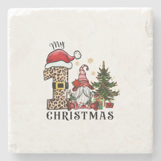 Weihnachten Steinuntersetzer (Vorderseite)