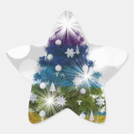 Weihnachten Stern-Aufkleber