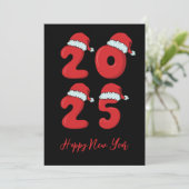 Weihnachten Stil einfach glückliche neue Jahre Kar (Stehend Vorderseite)