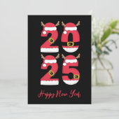 Weihnachten Stil einfach glückliche neue Jahre Kar (Stehend Vorderseite)