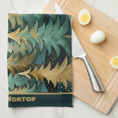 Weihnachten Stille heilige und sternige Nacht Geschirrtuch (Viertel Falte)