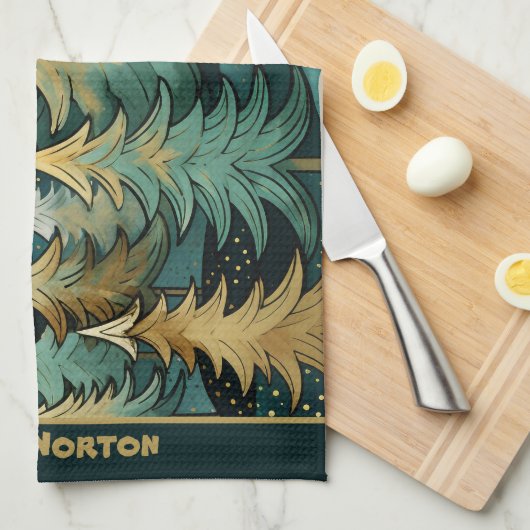 Weihnachten Stille heilige und sternige Nacht Geschirrtuch (Viertel Falte)