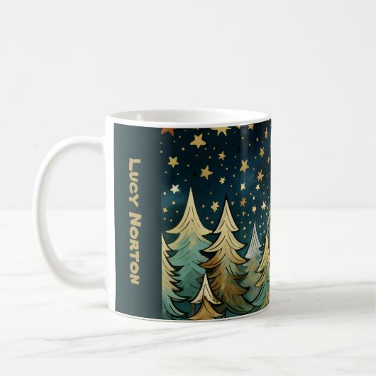 Weihnachten Stille heilige und sternige Nacht Kaffeetasse (Links)