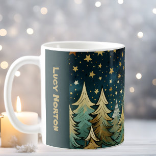Weihnachten Stille heilige und sternige Nacht Kaffeetasse