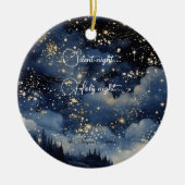 Weihnachten Stille heilige und sternige Nacht Keramik Ornament (Vorne)