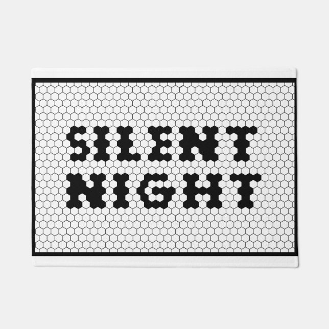 Weihnachten Stille Nacht Tile Design Bauernhof Fußmatte (Vorderseite)