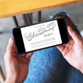 Weihnachten Stilvoll Silver Snowflake Script QR Co Einladung