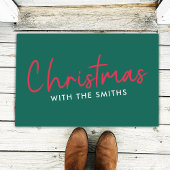 Weihnachten | Stilvolle Trendy Forest Green Fußmatte