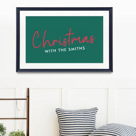 Weihnachten | Stilvolle Trendy Forest Green Poster