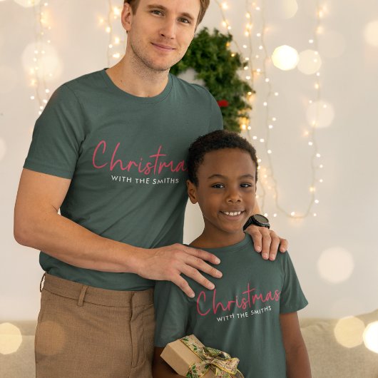 Weihnachten | Stilvolle Trendy Forest Green T-Shirt