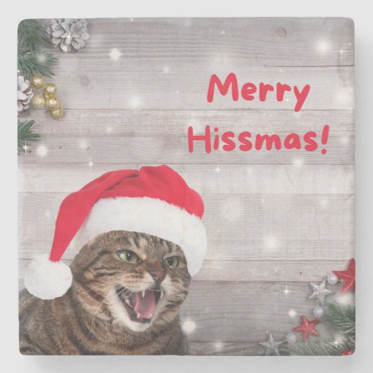 Weihnachten Stone Untersetzer, wünschen Ihnen ein  Steinuntersetzer (Vorderseite)