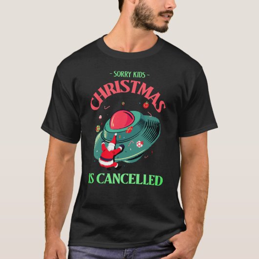 Weihnachten storniert: Alien Santa Mishap T-Shirt (Vorderseite)