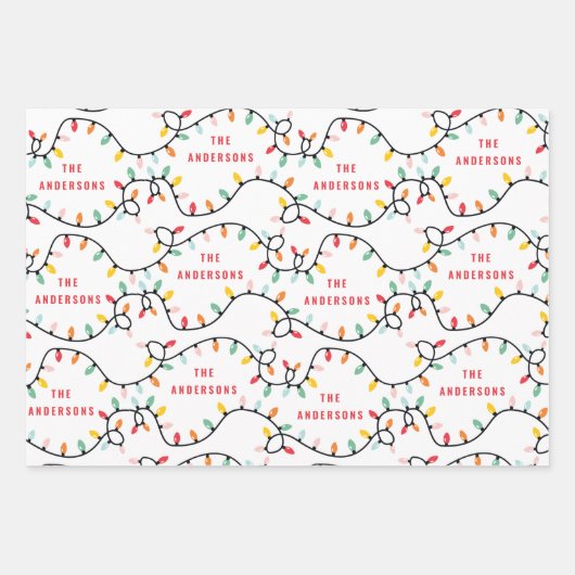 Weihnachten strahlend fröhlich und modern grün Url Geschenkpapier Set (Vorderseite 3)