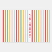 Weihnachten strahlend fröhlich und modern grün Url Geschenkpapier Set (Vorderseite 2)