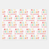 Weihnachten strahlend fröhlich und modern grün Url Geschenkpapier Set (Vorderseite)