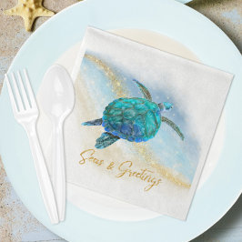 Weihnachten Strand Meer Schildkröten Meer und Grüß Serviette