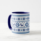 Weihnachten Strick Tasse aussehen (Vorderseite Links)