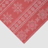 Weihnachten Stricken nordisch-rot-weißer Weihnacht Seidenpapier (Detail)