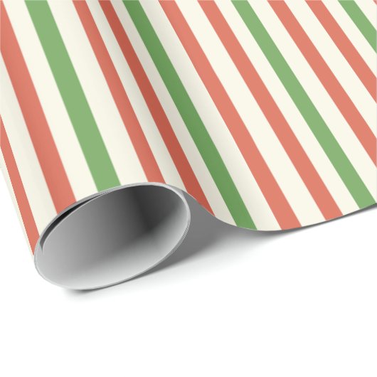 Weihnachten Stripes Packpapier (Rolleneckpunkt)