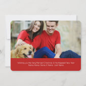 Weihnachten Strumpf & Garland, 2-seitige Fotokarte (Rückseite)