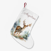 Weihnachten Strumpf mit Wintertaubenwasser Kleiner Weihnachtsstrumpf (Vorderansicht (hängend))