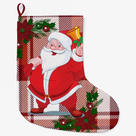 Weihnachten Strumpf, Vintager Weihnachtsmann Großer Weihnachtsstrumpf (Vorderseite)