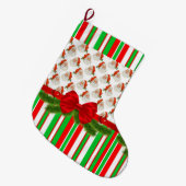 Weihnachten Strumpf, Weihnachten Weihnachtsmann Großer Weihnachtsstrumpf (Vorderansicht (hängend))