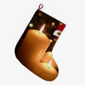 Weihnachten Strumpf, Weihnachtskerze Großer Weihnachtsstrumpf (Vorderansicht (hängend))