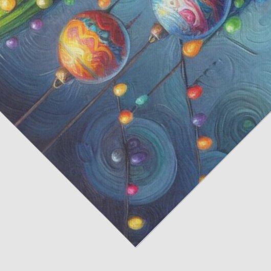 Weihnachten Südwest Saguaro Cactus Decoupage Seidenpapier (Detail)