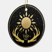 Weihnachten Sun mit Antlern Keramik Ornament (Links)