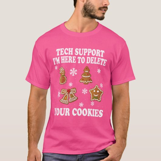 Weihnachten Support Lustiger Computerprogrammierer T-Shirt (Vorderseite)