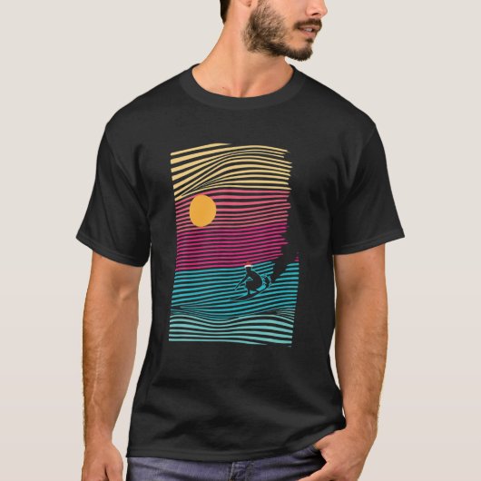 Weihnachten surfen im Juli Retro Beach Sommer Vaca T-Shirt (Vorderseite)