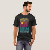 Weihnachten surfen im Juli Retro Beach Sommer Vaca T-Shirt (Vorne ganz)